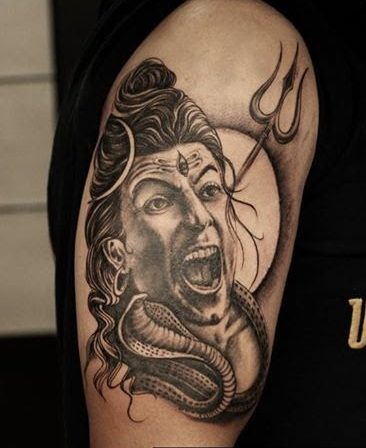 angry shiva tattoo